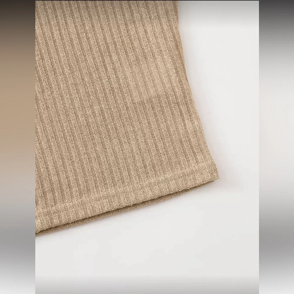 SHEIN Tan Ribbed Tank Top - Picture 5 of 7